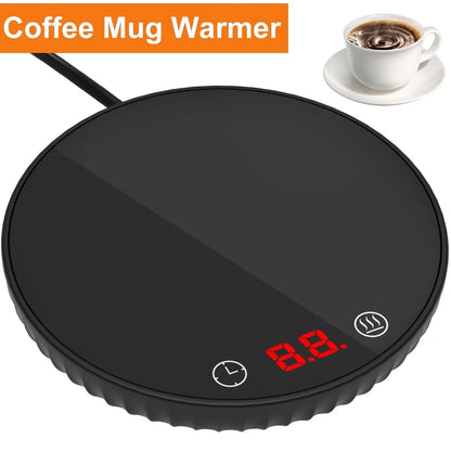 Coffee Mug Warmer, Candle Warmer with Auto Shut off & 2-Temp Settings & 12-Hour Timer for Desk Home Office, Beverage Warmer(No Cup)