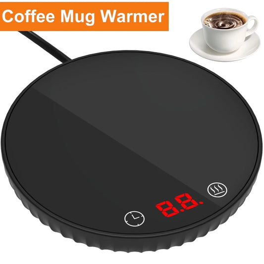 Coffee Mug Warmer, Candle Warmer with Auto Shut off & 2-Temp Settings & 12-Hour Timer for Desk Home Office, Beverage Warmer(No Cup)