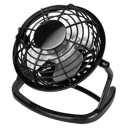 5 Inch Small USB Desk Fan,  Mini Quiet Fan, 360°Adjustable Tilt Angle, Personal Cooling Fan for Desktop Office (Black)