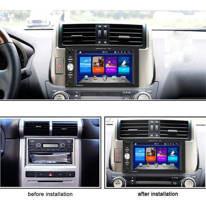 Double 2 Din 6.2'' Car Stereo Radio with Apple Carplay Android Auto HD Touch Screen Car MP5 Player Bluetooth Mirror Link Usb,With Rearview Camera