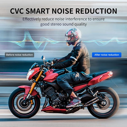 FX8 AIR Motorcycle Bluetooth Headset, 1000M Motorcycle Communication Systems with 3 Sound Effects, Hands-Free Helmet Intercom with CVC Noise Cancellation, IP65 Waterproof, FM Radio, 2 Pack